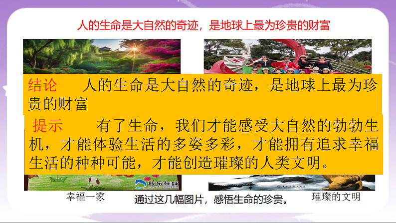 人教部编版道法七上8.1《认识生命》课件04