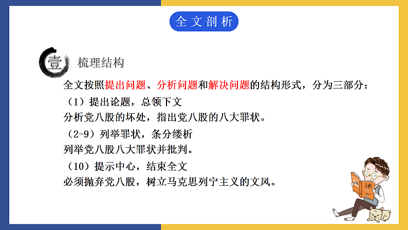 【中职课件】高教版中职语文拓展模块 16《反对党八股》课件06
