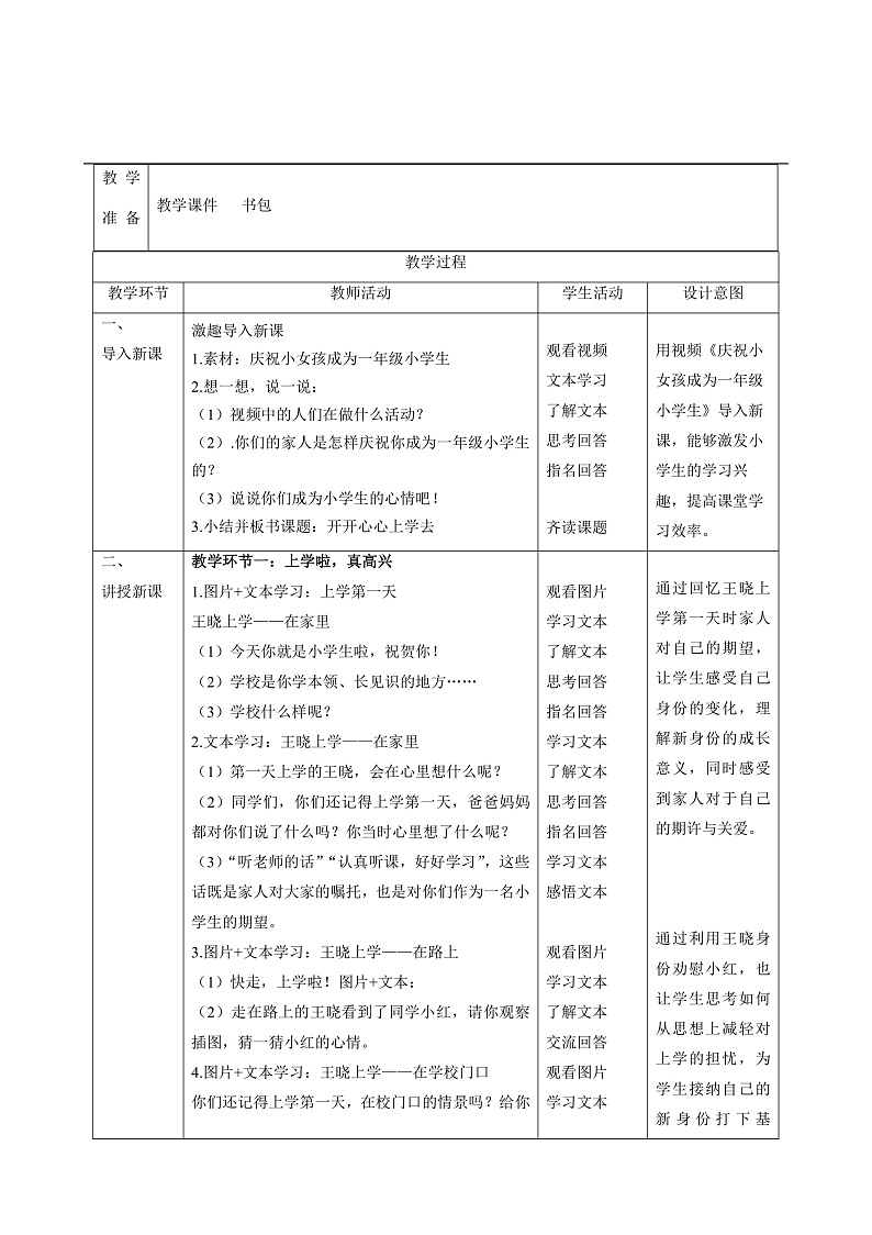 【2024秋 新教材】一年级上册道德与法治第1课《开开心心上学去》PPT教学课件+素材+教案教学设计02