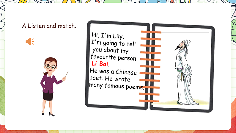 人教版新起点英语六上 Unit 5 《Famous people》 Let's check 课件08