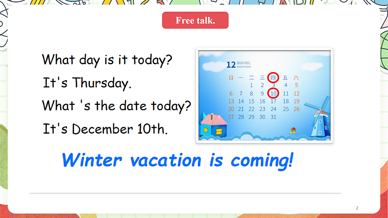 人教版新起点英语六上 Unit 6 《Winter vacations》 Lesson 1 课件02