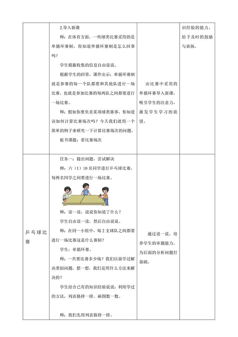 北师大版数学六上数学好玩《比赛场次》课件+教案02