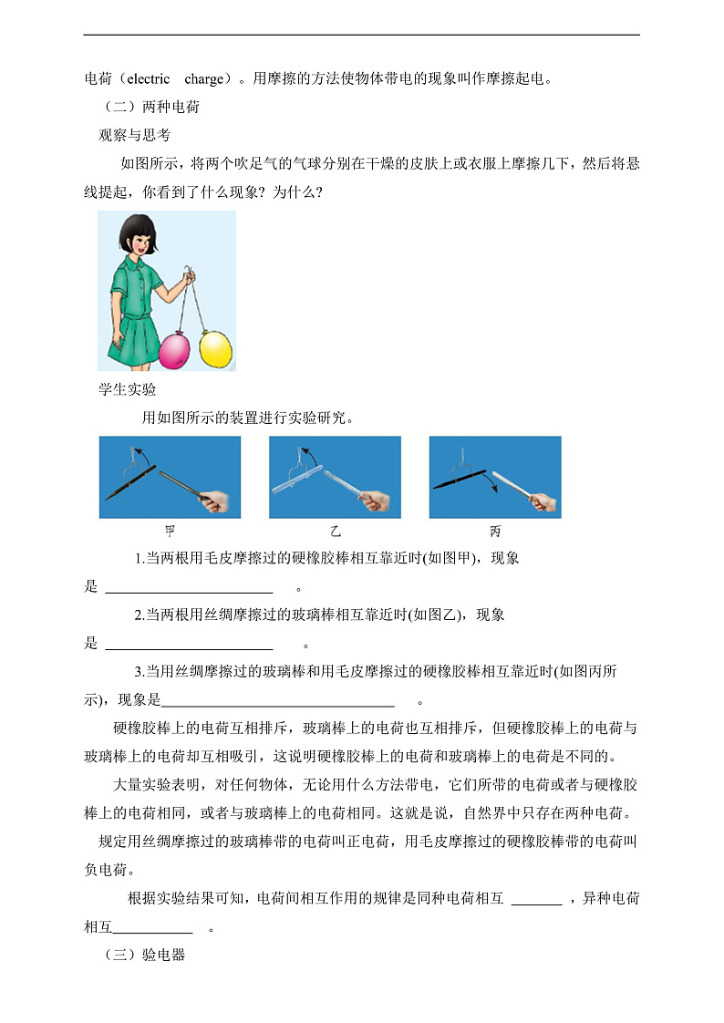 【新课标】北师大版物理九年级全册 11.3《电荷》课件+教案+学案03