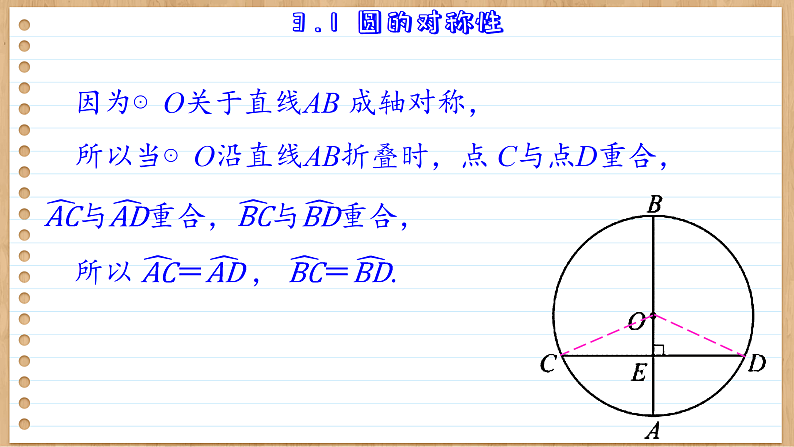 青岛版数学九年级上册 3.1  圆的对称性 课件07