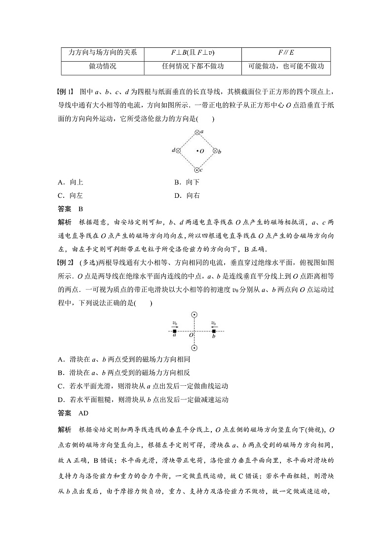 新高考物理一轮复习讲义 第11章 第2讲　磁场对运动电荷(带电体)的作用（教师版）第2页