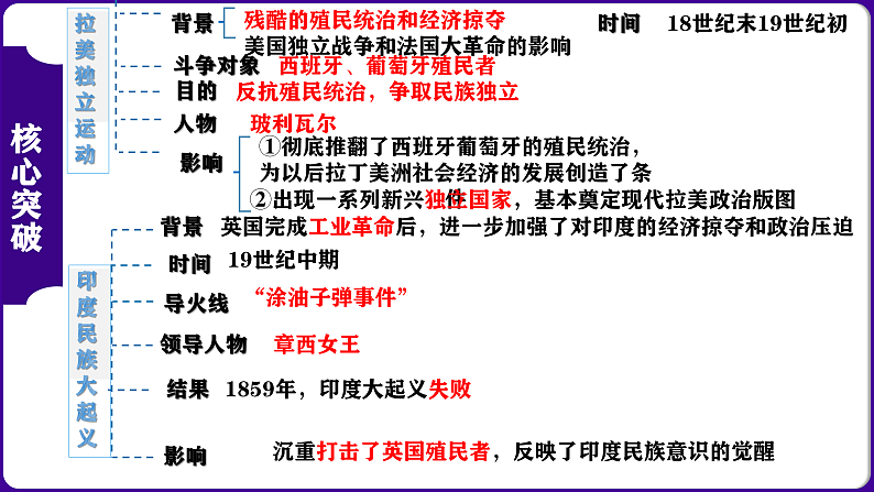 人教版初中历史九下第一单元：殖民地人民的反抗与资本主义制度的扩展-核心素养时代大单元复习 课件03