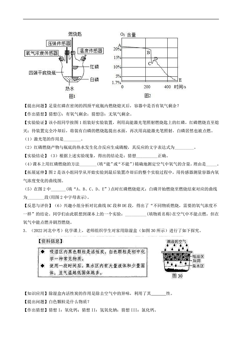 中考化学真题分项汇编(全国通用)(第03期)专题18科学探究题真题特训(原卷版+解析)第2页