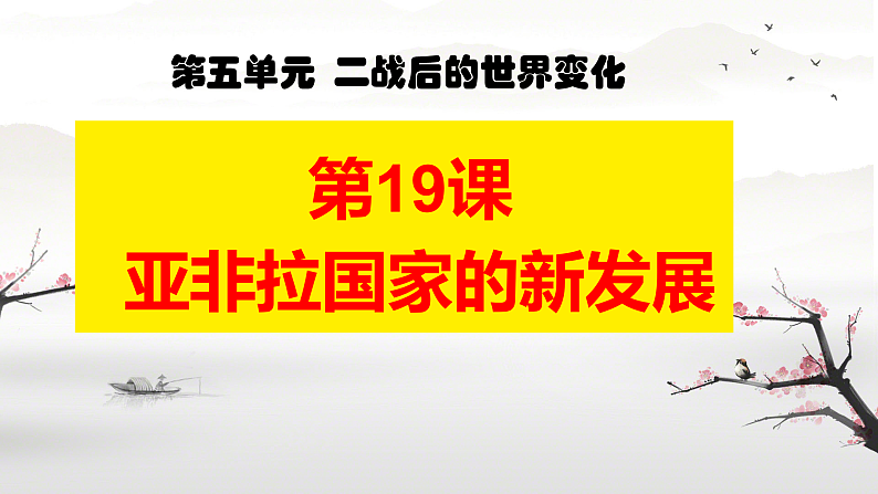 初中历史人教版九年级下册第19课 亚非拉国家的新发展 课件01