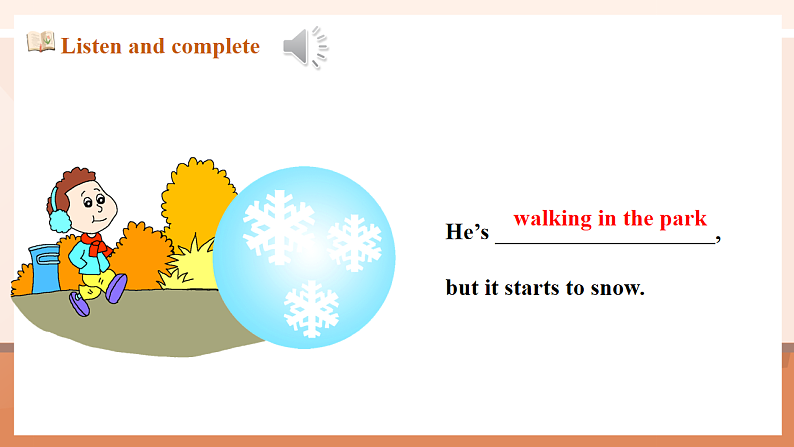 外研版六下 Module 5 Unit 2 He is riding his bike, but it starts to rain. 课件39张第8页