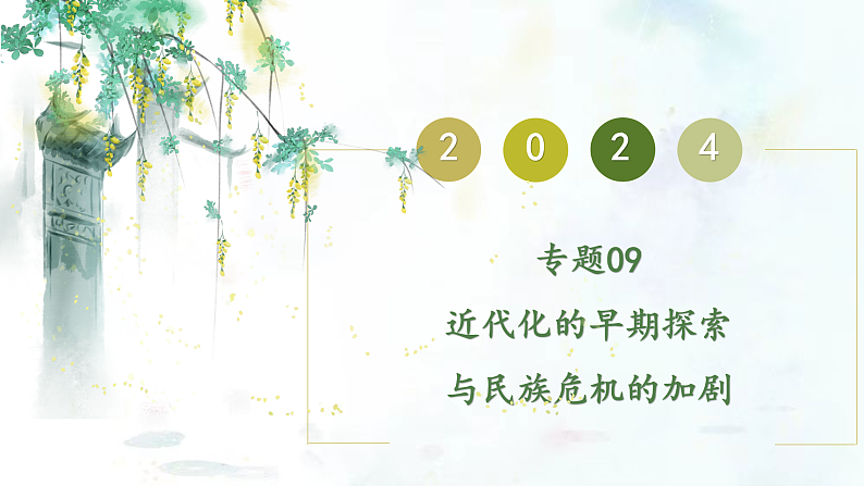 （部编版）中考历史一轮复习考点练习课件专题09 近代化的早期探索与民族危机的加剧（含答案）01