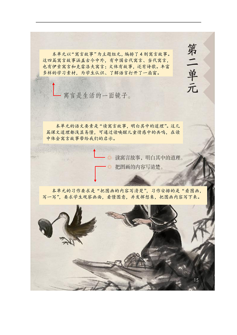 人教部编版语文三年级下册 第二单元 单元解读讲义第1页