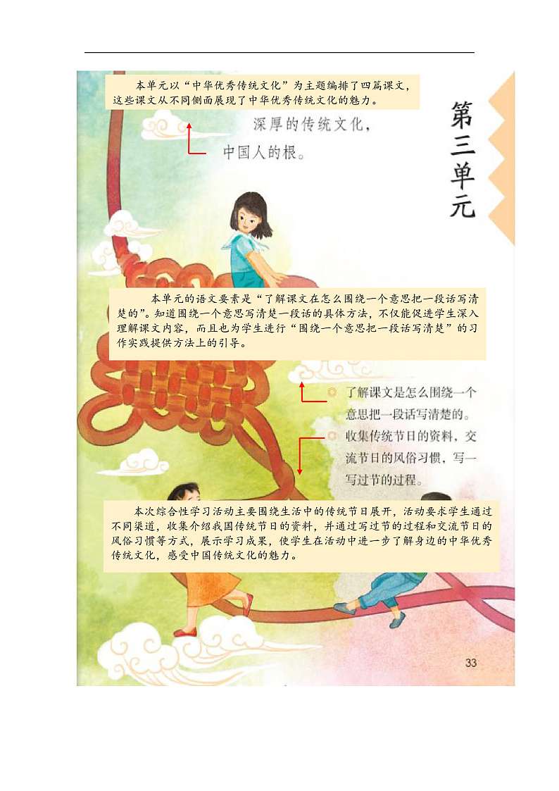 人教部编版语文三年级下册 第三单元 单元解读讲义第1页