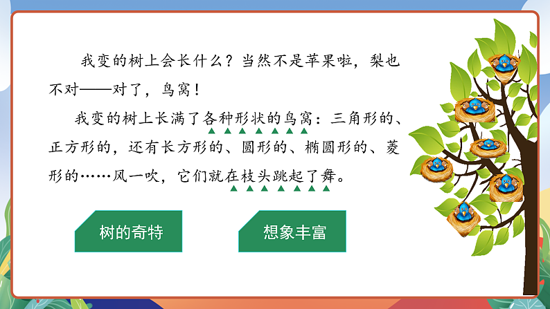 人教部编版语文三年级下册 第17课《我变成了一棵树》第二课时 课件第8页