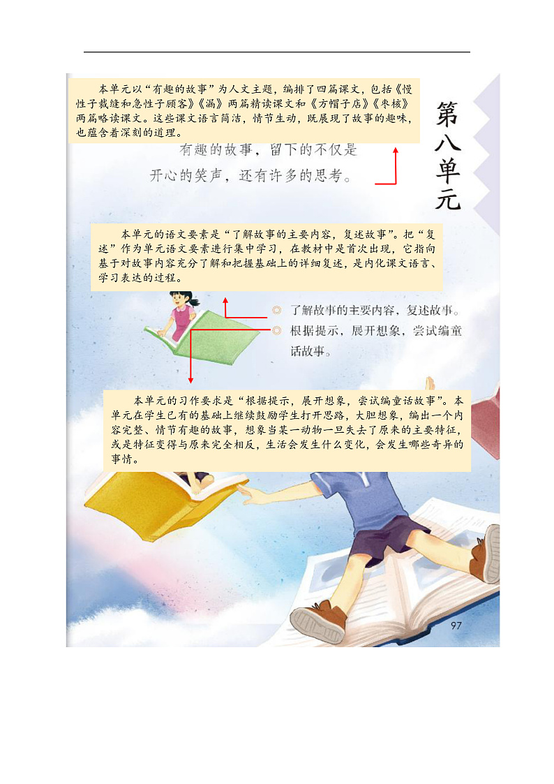 人教部编版语文三年级下册 第八单元 单元解读讲义第1页