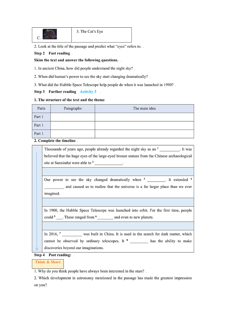 外研版高中英语选择性必修四Unit 6 Period 3《Developing ideas and presen》学案第2页