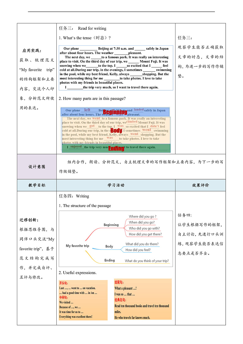 仁爱科普版英语八下 Unit 6 Topic 1 《Enjoy Cycling》Section D 教案第3页