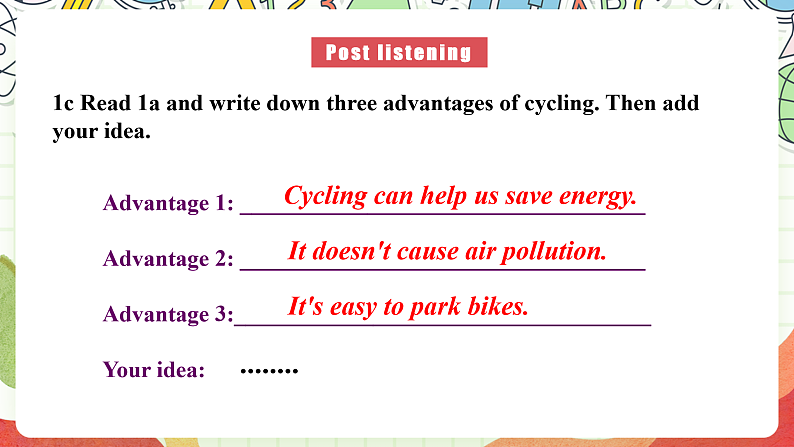 仁爱科普版英语八下 Unit 6 Topic 3 《Enjoy Cycling》 Section A 课件第7页