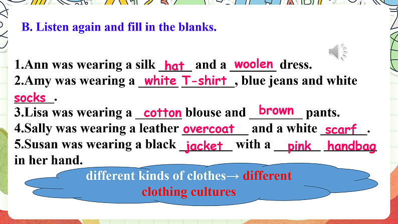 仁爱科普版英语八下 Unit 8 Topic 3 《 Our Clothes》Section A 课件第5页
