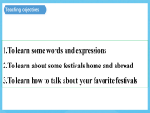 人教版（2019）高中英語(yǔ)必修第三冊(cè)Unit 1《Festivals and Celebrations》Listening and Speaking 課件