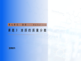 第九单元 课题3 溶质的质量分数课件-2024-2025学年九年级化学下册