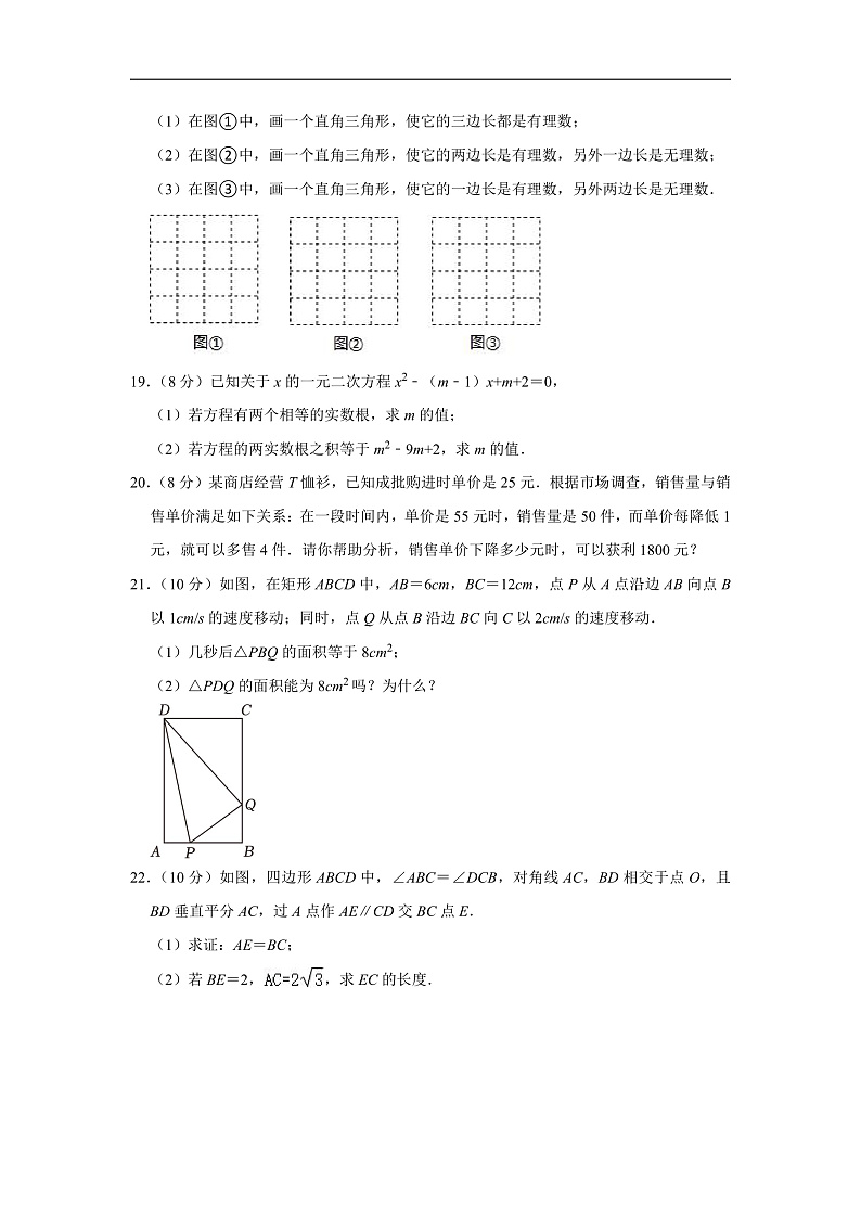 2023-2024学年安徽省合肥市包河区八年级（下）期中数学试卷（含解析）第3页