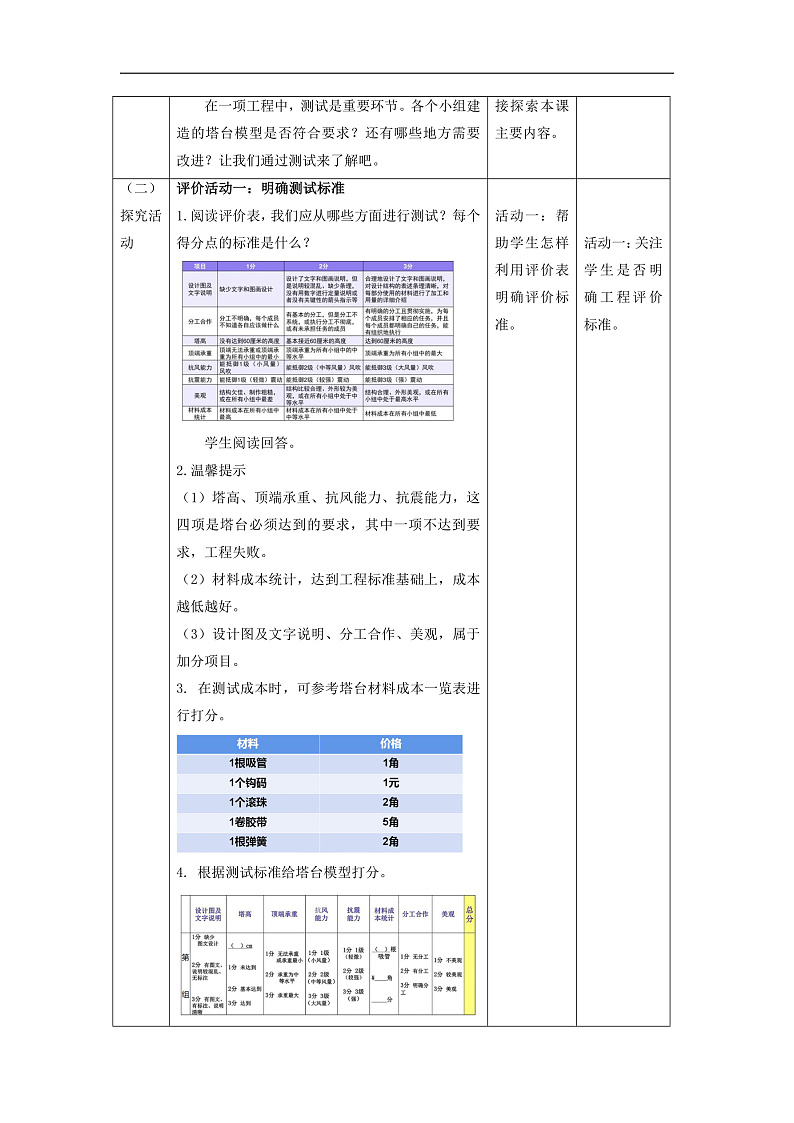 【大单元整体教学】1.6测试塔台模型 课时教案第2页