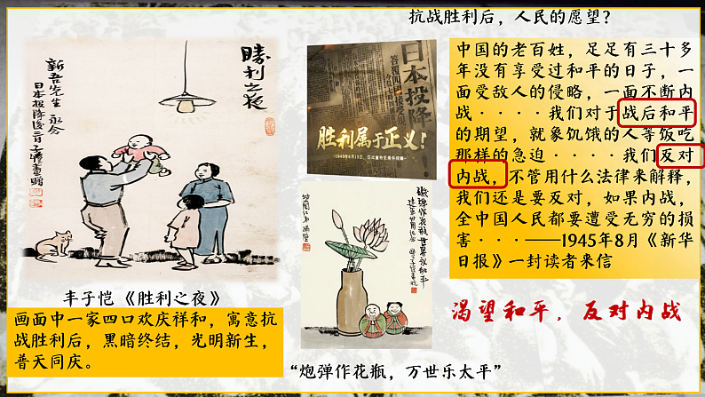 部编版课件八上第23课内战爆发第4页