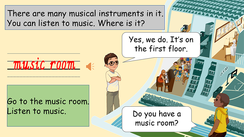 人教PEP英语四下 Unit1 My school B let's learn 课件第8页
