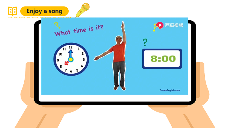 人教PEP英语四下 Unit2 What time is it B let's talk and learn 课件第2页