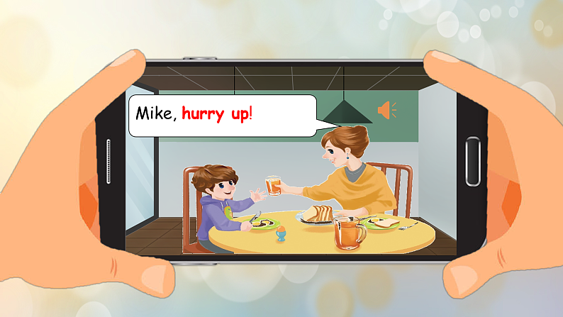 人教PEP英语四下 Unit2 What time is it B let's talk and learn 课件第6页