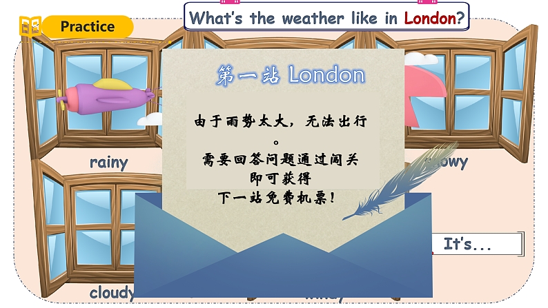 人教PEP英语四下 Unit3 Weather B let's learn 课件第8页