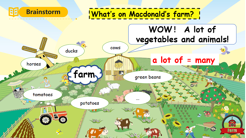 人教PEP英语四下 Unit4 At the farm B let's talk 课件第7页