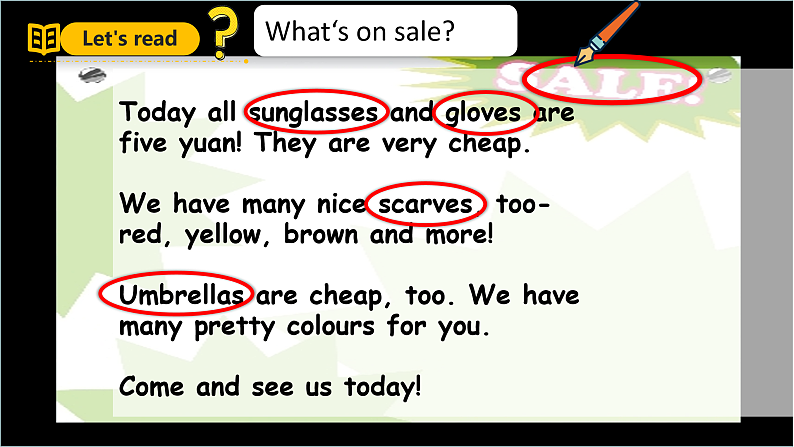 人教PEP英语四下 Unit6 Shopping B read and write 课件第6页