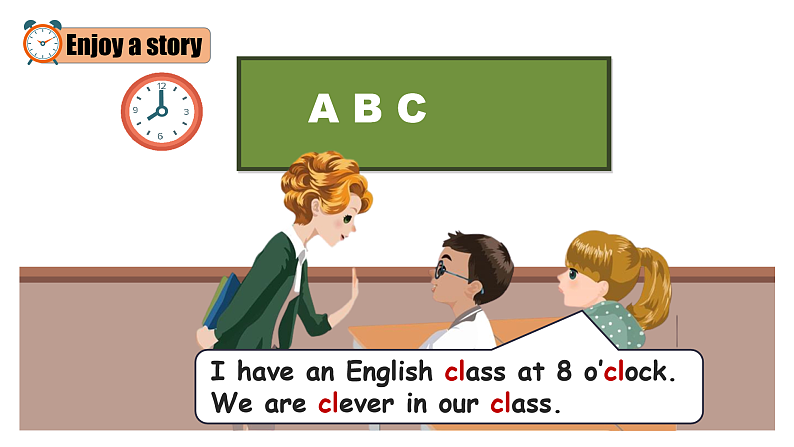 人教PEP版英语五下 Unit 1《My day》Part A Let's spell 课件第8页