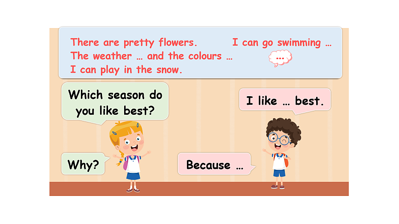 人教PEP版英语五下 Unit 2《My favourite season》Part B Let's learn & Ask and answer 课件第6页