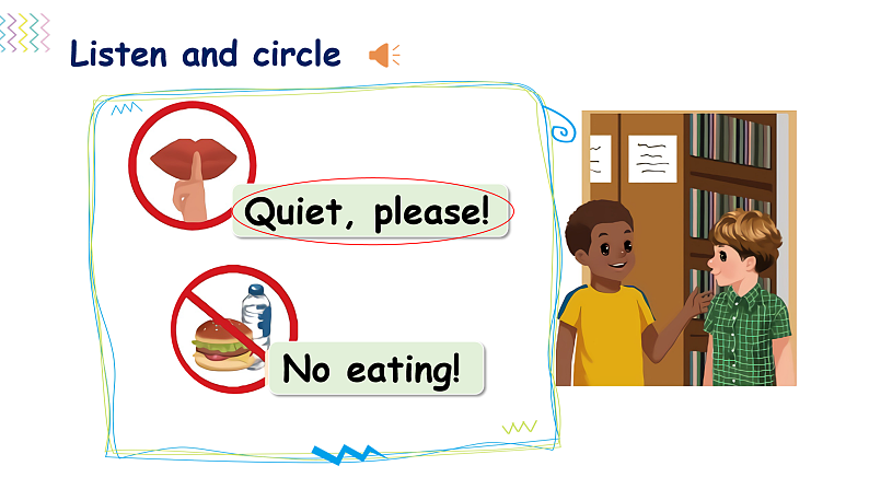 人教PEP版英语五下 Unit 6《Work quietly！》PartB Let's try&Let's talk 课件第7页