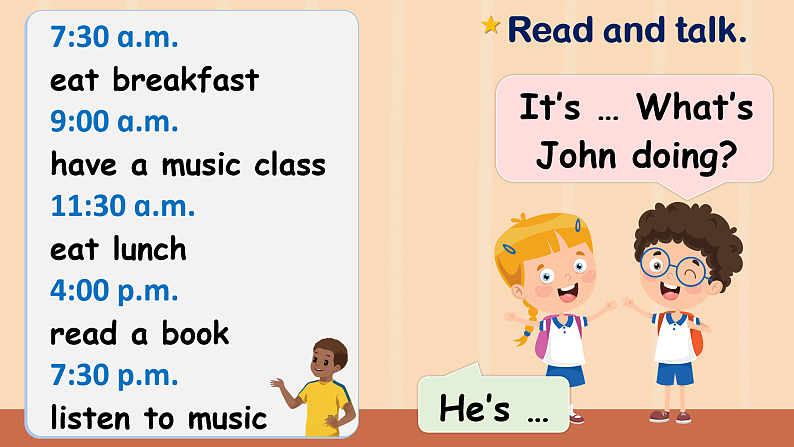 人教PEP版英语五下 Unit 6《Work quietly！》PartB&C Read and write～Story time 课件第6页