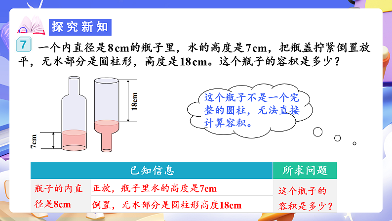 人教版数学六下3.4《解决问题-求不规则物体的容积 例7》课件第8页