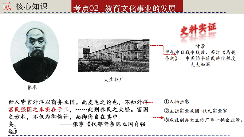 人教版初中历史八上期末复习核心考点一遍过专题一2： 近代经济、社会生活与教育文化事业的发展 课件第8页