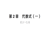 初中數(shù)學(xué)新湘教版七年級上冊第2章 代數(shù)式（一）（2.1~2.3）作業(yè)課件2024秋