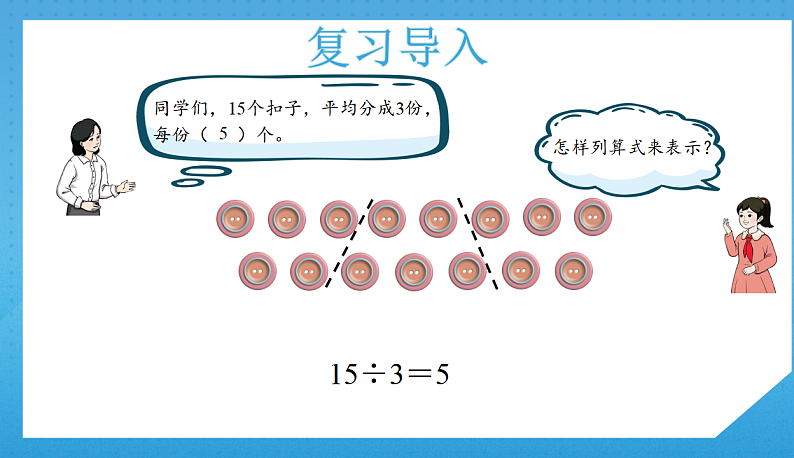 2.5人教版小学数学二年级下册《除法算式各部分的名称》课件第3页