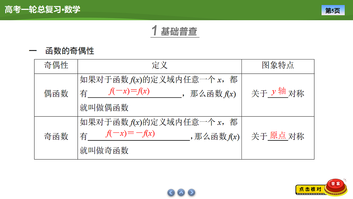 2025届高中数学一轮复习课件：第三章　第3讲函数的奇偶性、周期性第5页