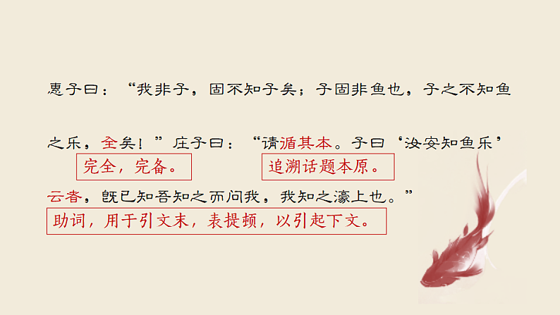 21　庄子与惠子游于濠梁之上部编版八年级下册语文课件第7页