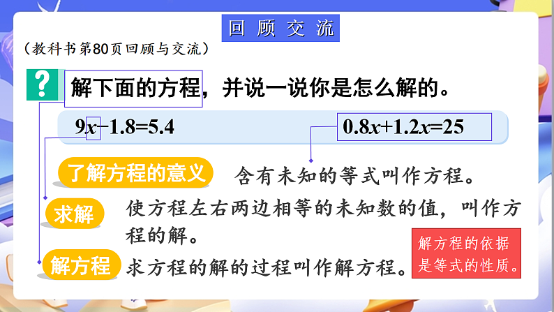 北师大版数学六年级下册《总复习 数与代数 列方程解决问题》课件第2页