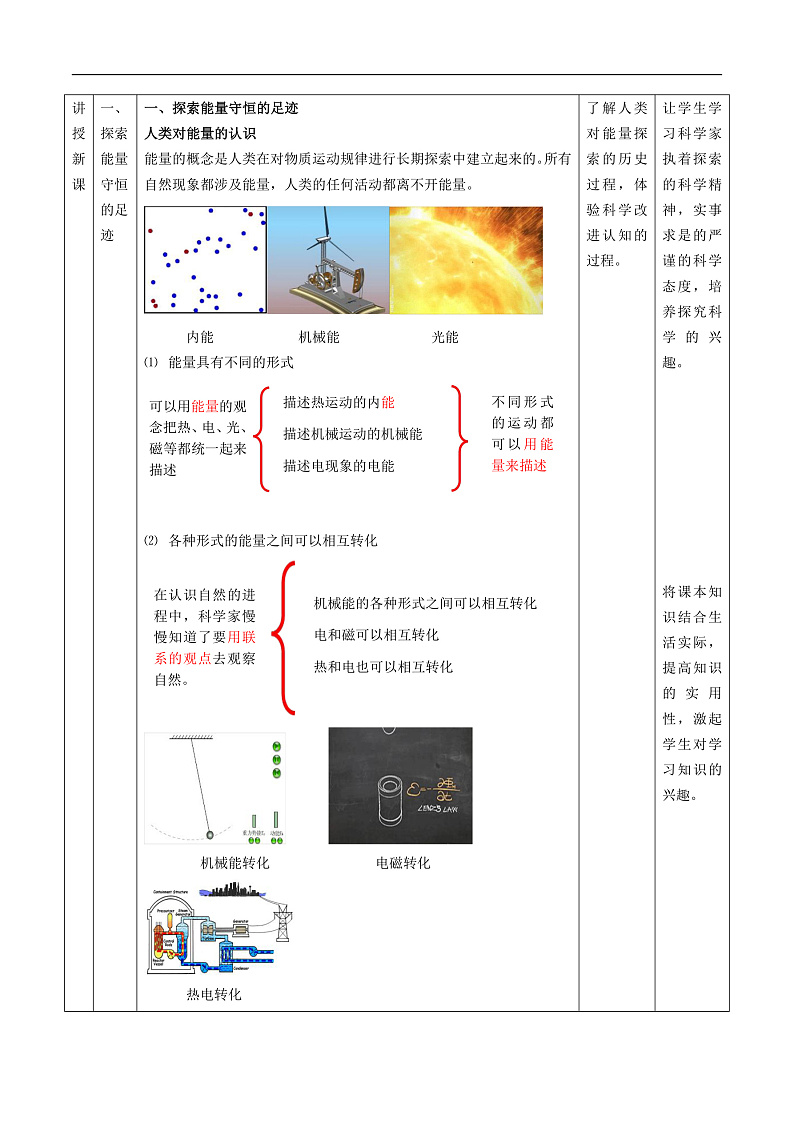 人教版（2019）高中物理选择性必修第三册3.3 能量守恒定律 教案第2页