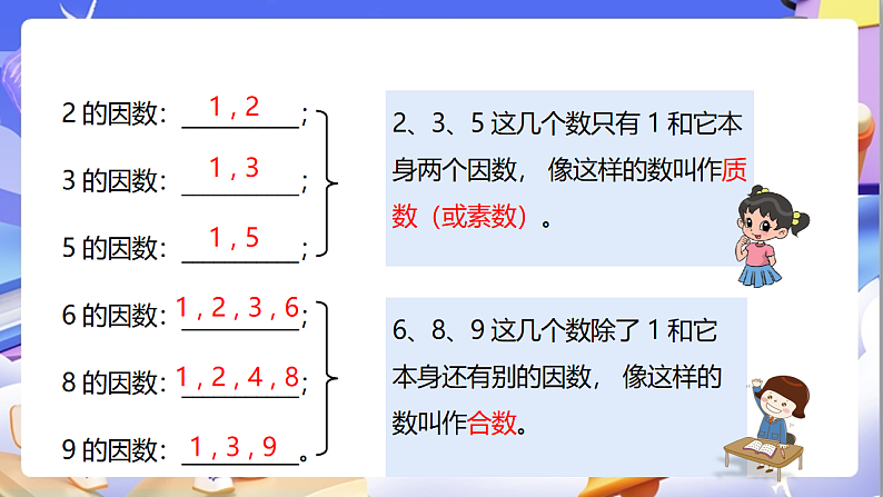 苏教版数学五年级下册3.4《质数和合数》课件第6页