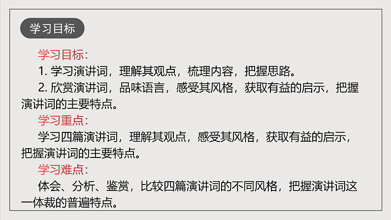 人教部编版语文八年级下册第四单元任务一《学习演讲稿》课件第5页