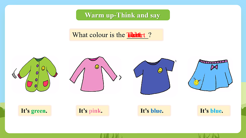 科普版英语四下Unit2 Lesson 2《What colour are the trousers》第一课时 课件第4页