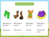 科普版英语四下Unit2 Lesson 2《What colour are the trousers》第三课时 课件+教案+素材