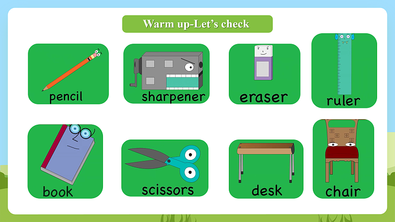 科普版英语四下Unit8 Lesson8《Do you have a ruler 》第二课时 课件第4页